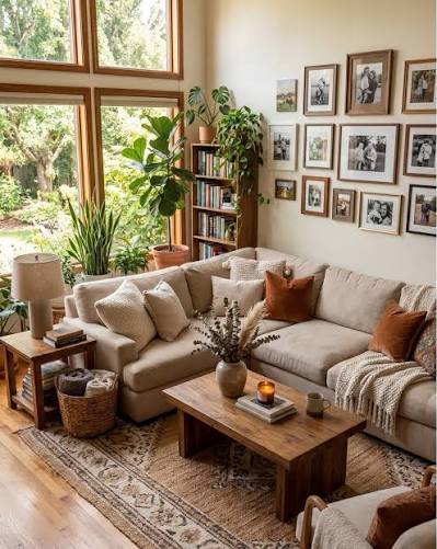 Salon chauffé et confortable